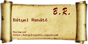 Bátyel Renátó névjegykártya
